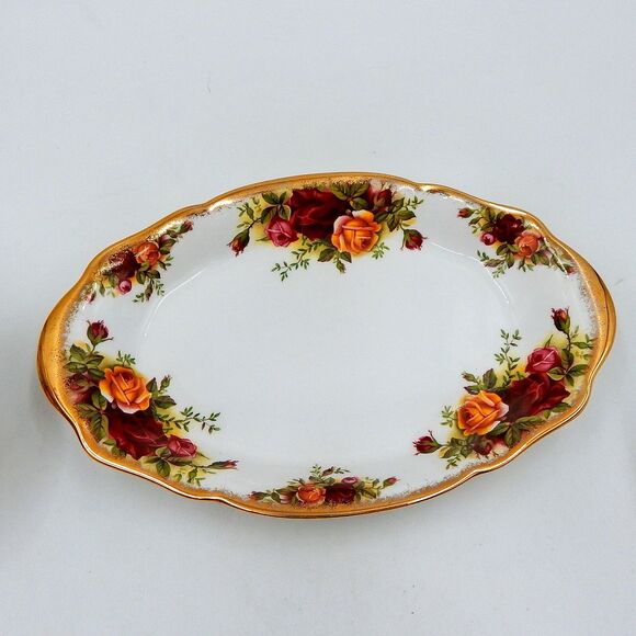 Royal Albert Old Country Roses Serving Tray Creamer Open Sugar Pot 3 Piece - Picture 2 of 11